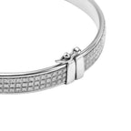 Doorbuster Deal - Sterling Silver Stardust Bangle (Size 7.5), Silver Wt. 13.50 Gms