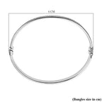 Doorbuster Deal - Sterling Silver Stardust Bangle (Size 7.5), Silver Wt. 13.50 Gms