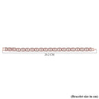Doorbuster - Designer inspired White Austrian Crystal Studded  Bracelet (Size 7.5) in Rose Gold Tone