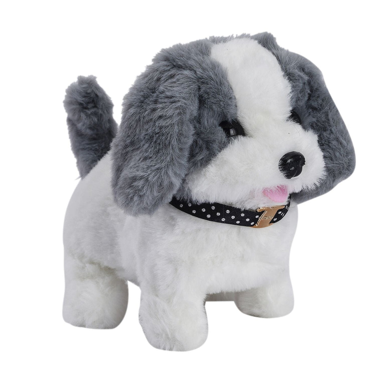 Electric Walking Plush Dog Toy - Grey (Size 18x15x13 cm, 2 AA Battery Not Incl.) 7140598 0