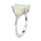 Ethiopian Welo Opal Ring in Platinum Overlay Sterling Silver 3.00 Ct.