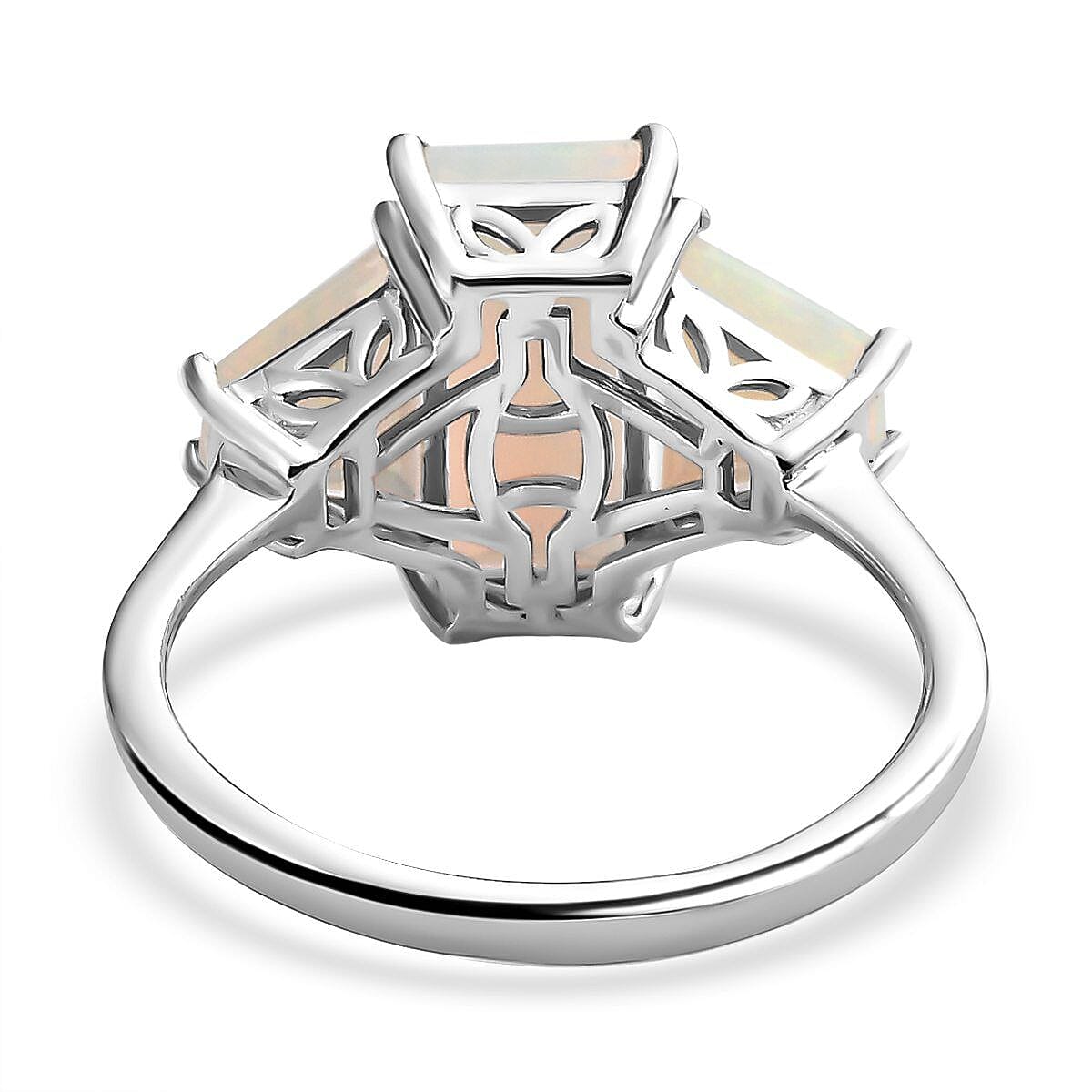 Ethiopian Welo Opal Ring in Platinum Overlay Sterling Silver 3.00 Ct. 7166964 8