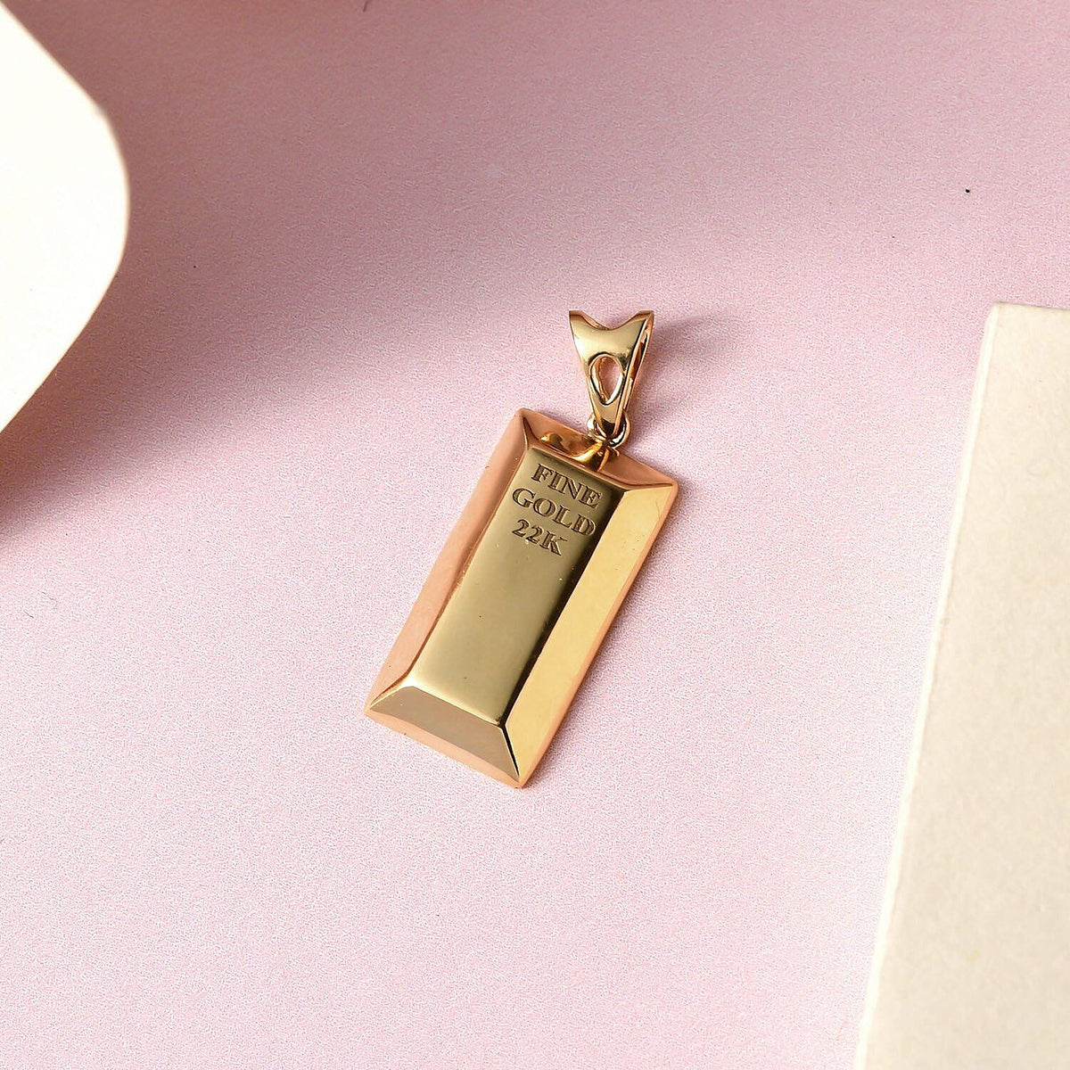 Limited Edition - 22K Yellow Gold Ingot Bar Pendant. 1.60 Grams. 7272253 2