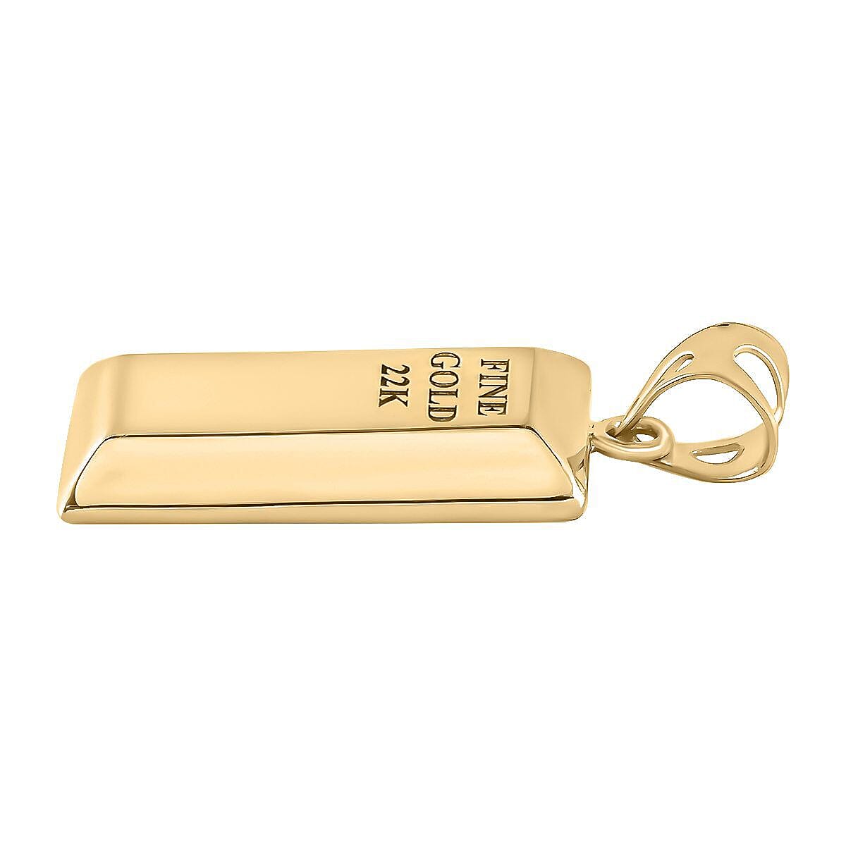 Limited Edition - 22K Yellow Gold Ingot Bar Pendant. 1.60 Grams. 7272253 3
