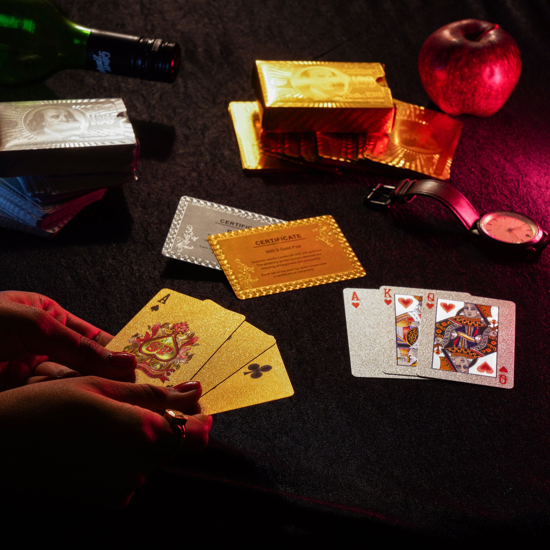 Pack of 2 Gold and Silver Plated Playing CardsÂ  7213423 2