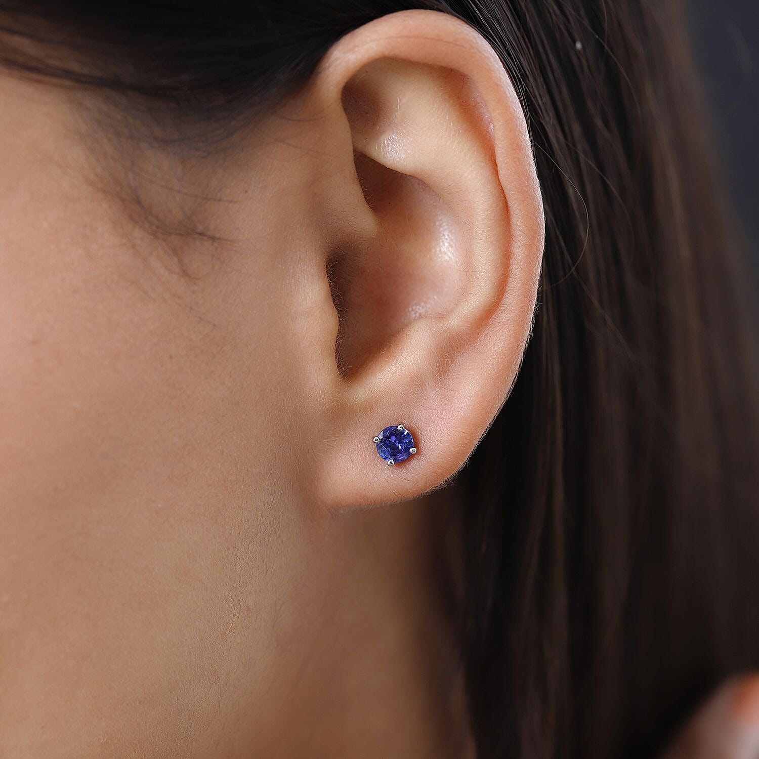 RHAPSODY 950 Platinum AAAA Tanzanite Stud Earrings (With Screw Back) 1.507 Ct. 7189081 3