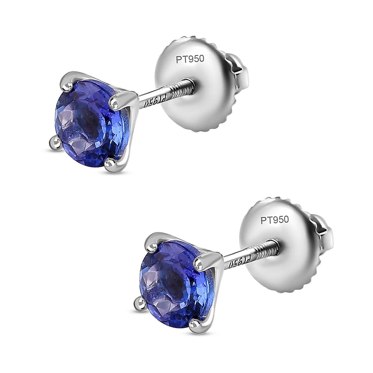 RHAPSODY 950 Platinum AAAA Tanzanite Stud Earrings (With Screw Back) 1.507 Ct. 7189081 4