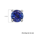 RHAPSODY 950 Platinum AAAA Tanzanite Stud Earrings (With Screw Back) 1.507 Ct.