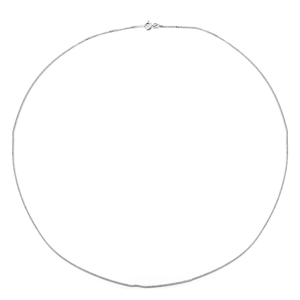 Doorbuster - Sterling Silver Curb Necklace (Size - 20) with Spring Ring Clasp