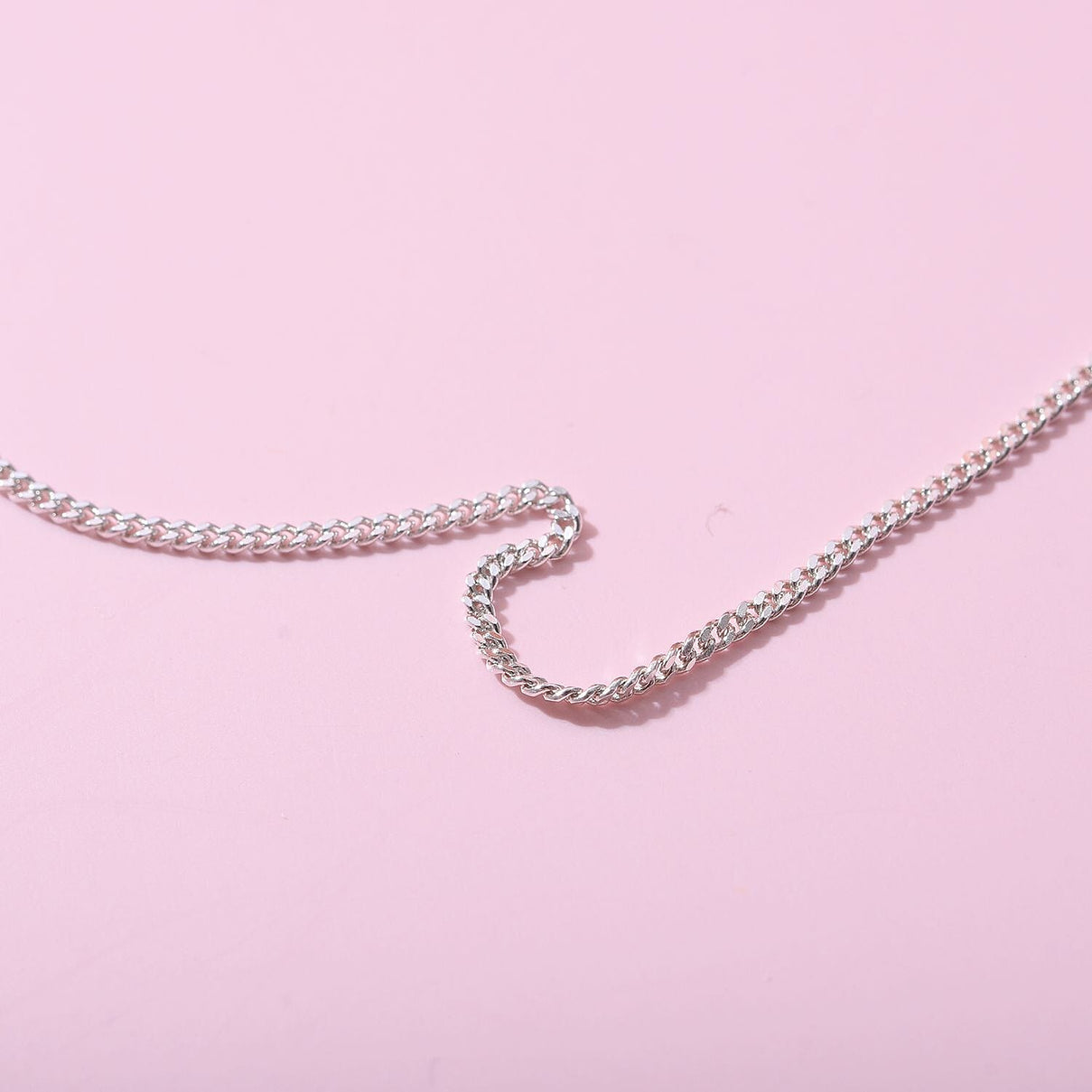 Doorbuster - Sterling Silver Curb Necklace (Size - 20) with Spring Ring Clasp 7271911 1