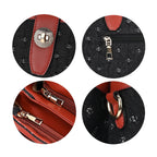 Dot Pattern Crossbody Bag With 2 Exterior Zipper Pockets - Handle Drop - Black