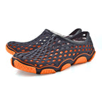 Dotted Outdoor Trainers (Size 5) - Navy and Orange