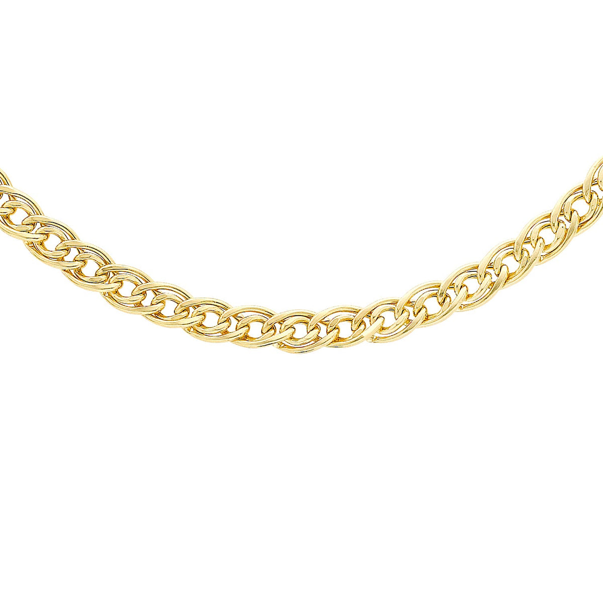 Double-Curb Chain 18 Inch in 9K Yellow Gold 7576668 3