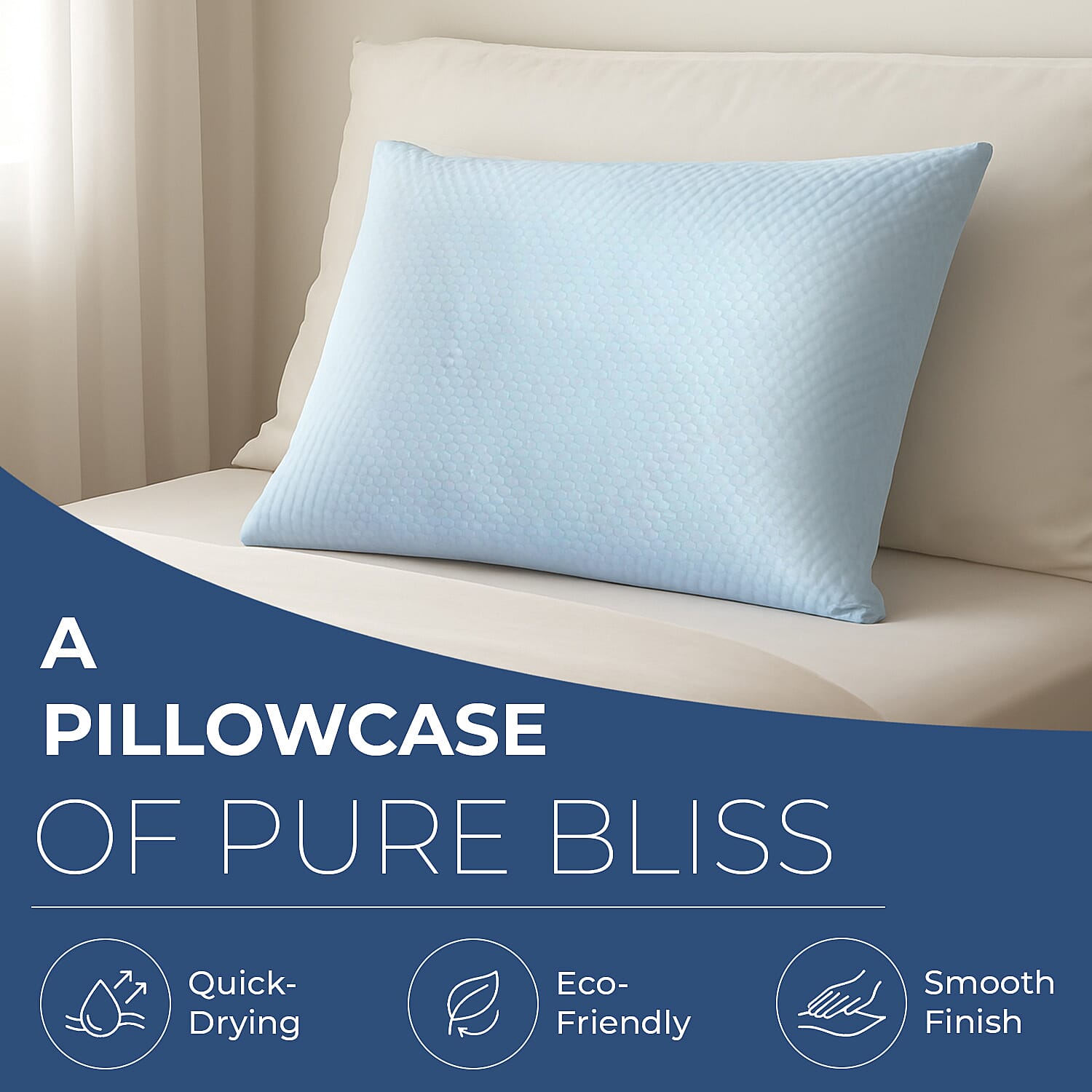 Double Sided (Machine Washable) Cooling Pillowcase With Zipper 8032238 2