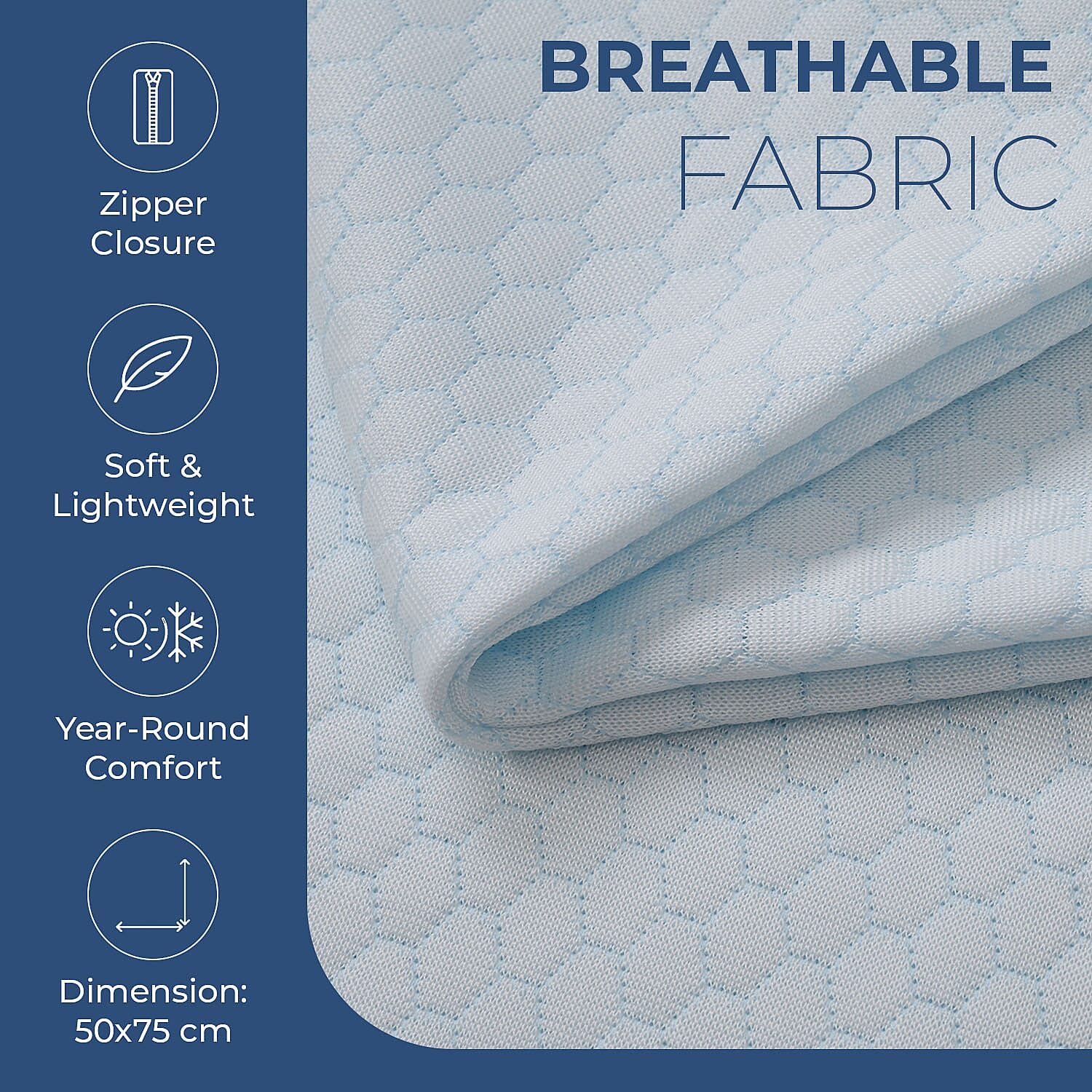 Double Sided (Machine Washable) Cooling Pillowcase With Zipper 8032238 4