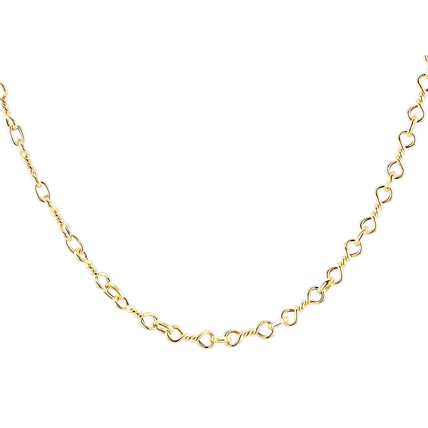 Double Twist Fancy Chain 20 Inch in 9K Yellow Gold 7570327 0