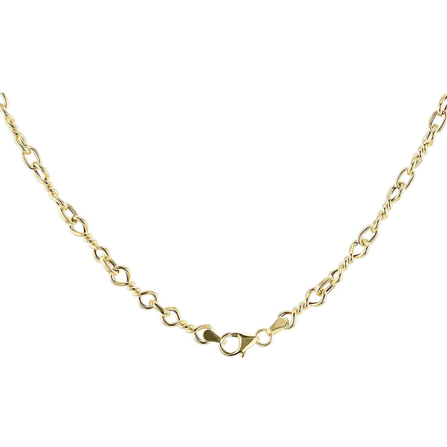 Double Twist Fancy Chain 20 Inch in 9K Yellow Gold 7570327 1