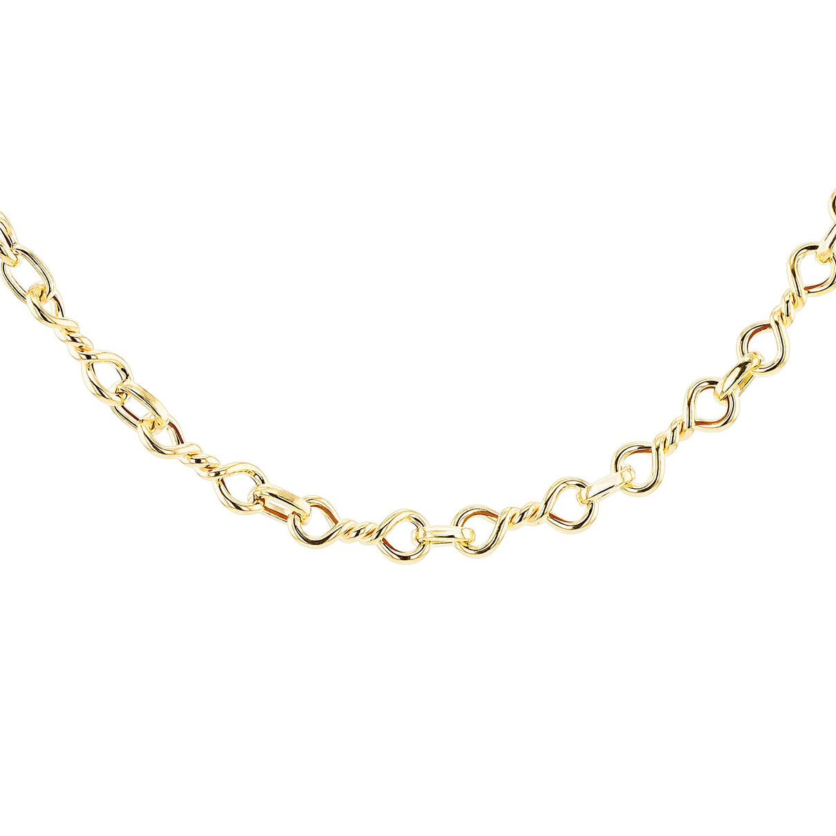 Double Twist Fancy Chain 20 Inch in 9K Yellow Gold 7570327 2