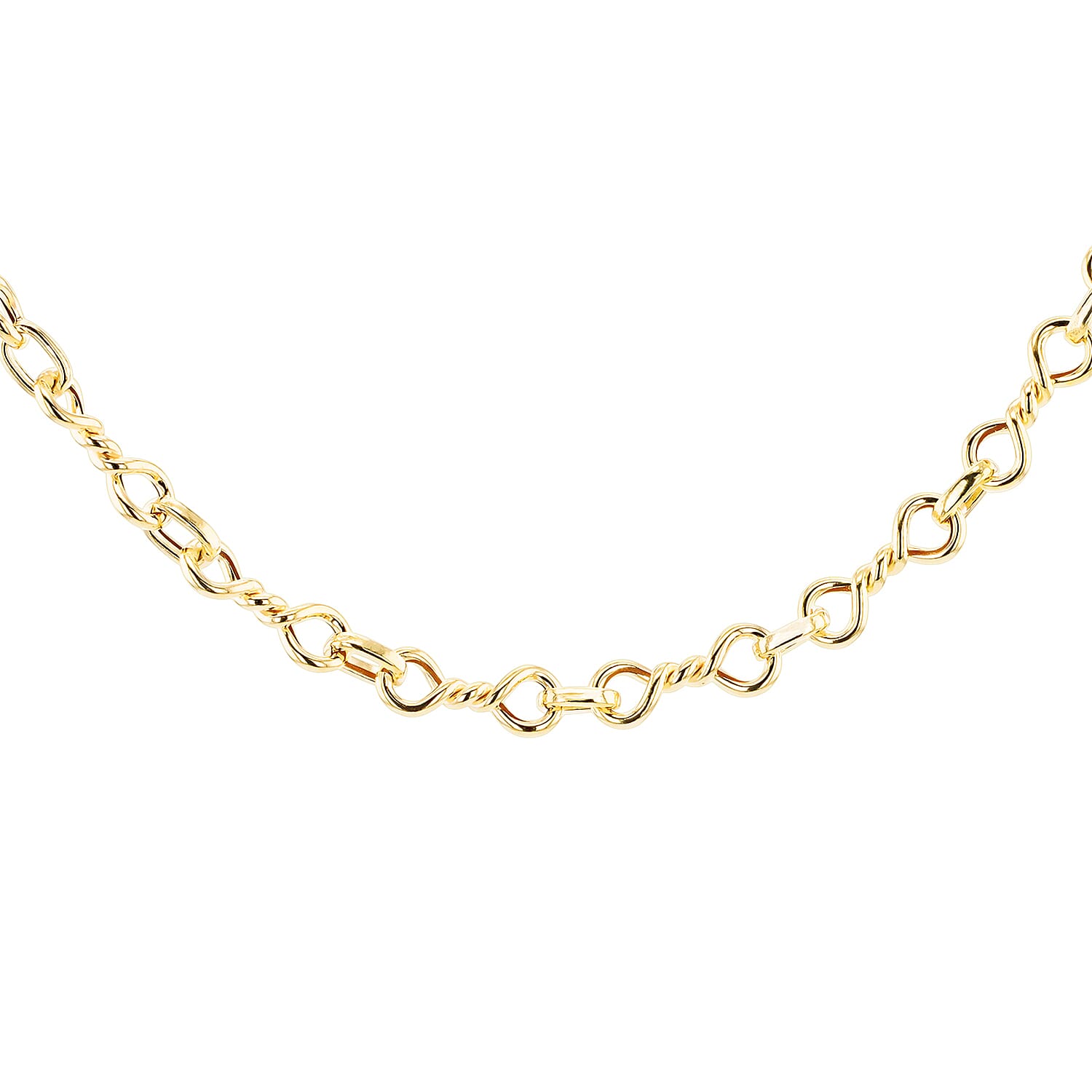 Double Twist Fancy Chain 20 Inch in 9K Yellow Gold 7570327 2