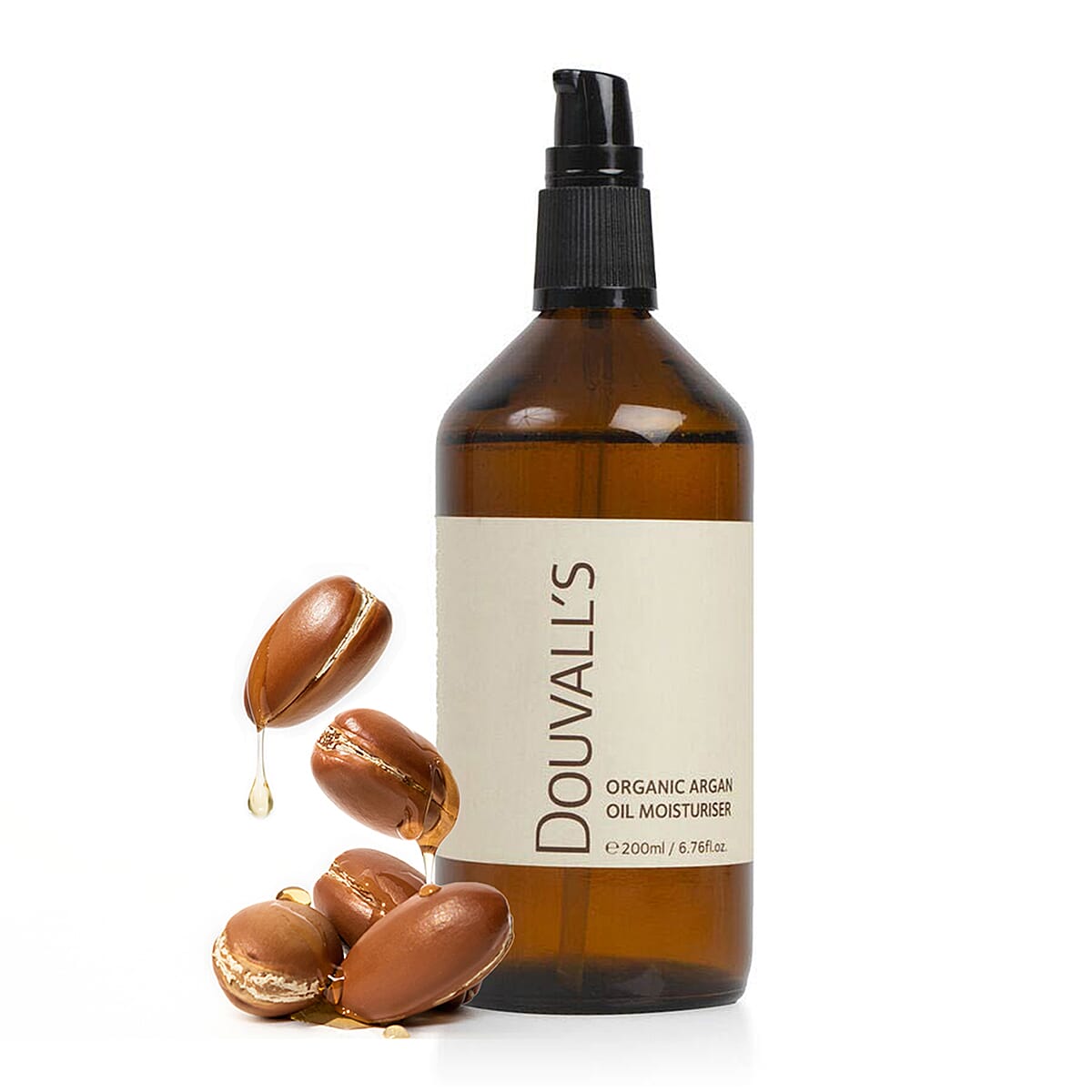 Douvalls : 100% Pure Organic Argan 200ml Oil Moisturiser with FREE Cosmetic Bag 7959342 1