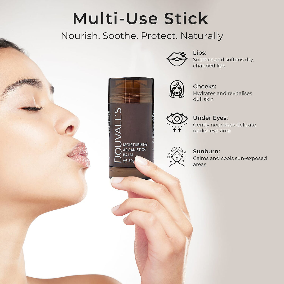 Douvalls - Moisturising Argan Stick Balm 30g - Hemp and Cedar 7515361 1