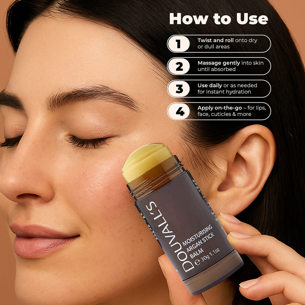 Douvalls - Moisturising Argan Stick Balm 30g - Hemp and Cedar 7515361 4