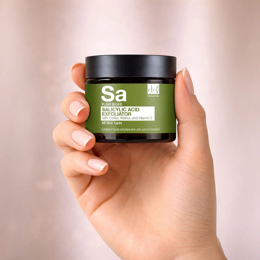 Dr Botanicals Smoothing Exfoliator with Salicylic Acid Exfoliator with Coffee, Walnut & Vitamin E - 60ml