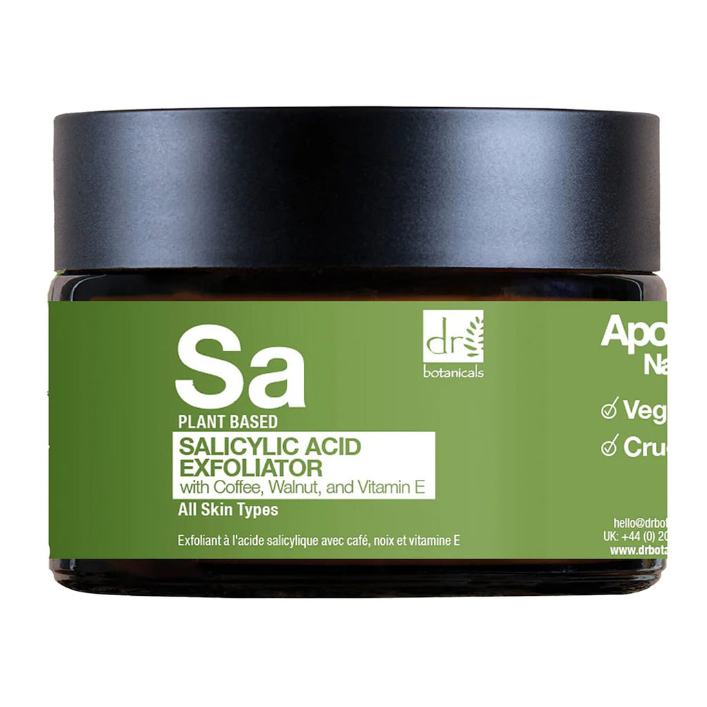Dr Botanicals Smoothing Exfoliator with Salicylic Acid Exfoliator with Coffee, Walnut & Vitamin E - 60ml