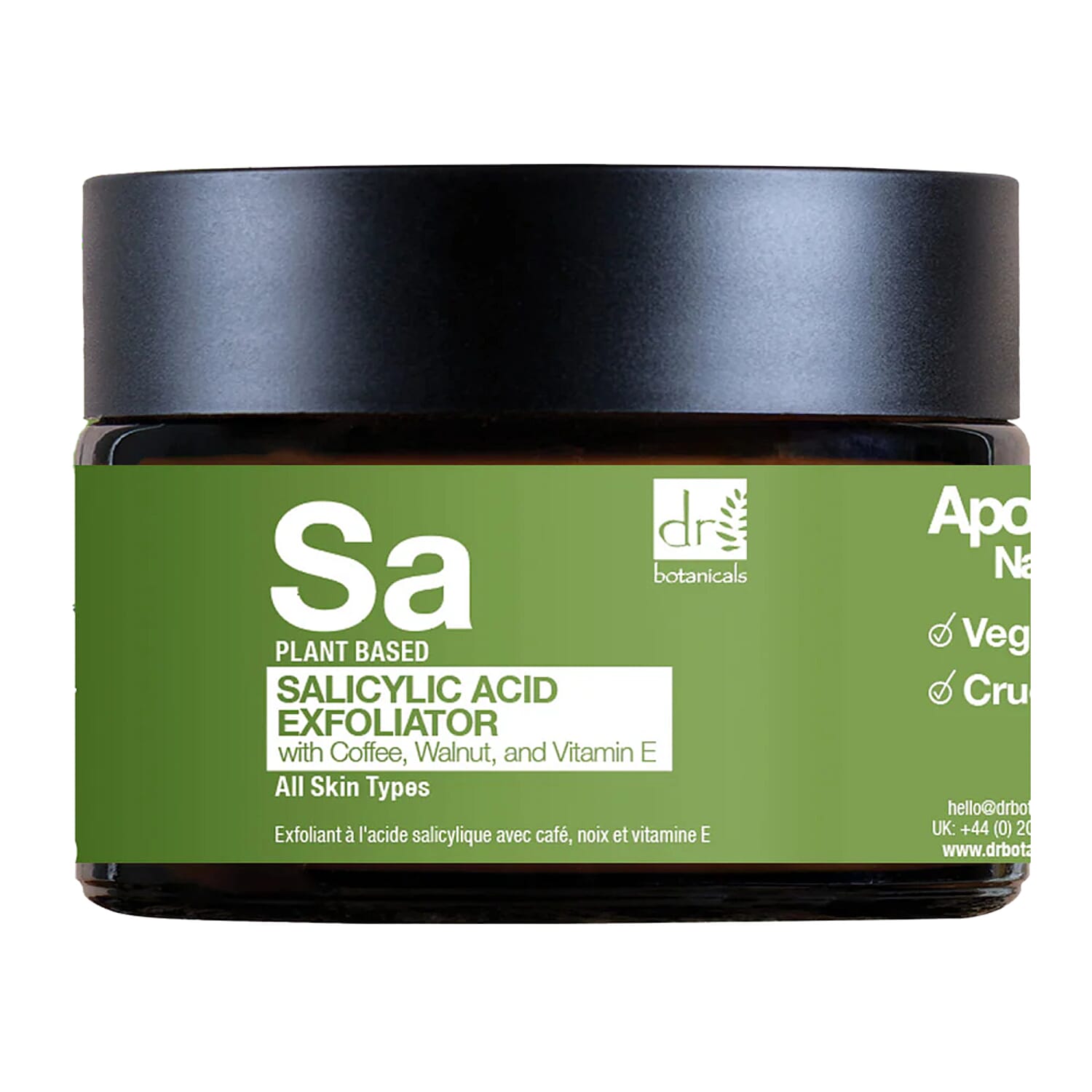 Dr Botanicals Smoothing Exfoliator with Salicylic Acid Exfoliator with Coffee, Walnut &amp; Vitamin E - 60ml 8498614 3