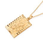Dragon Emblem Necklace (Size - 20-2 Ext) in Yellow Gold Tone