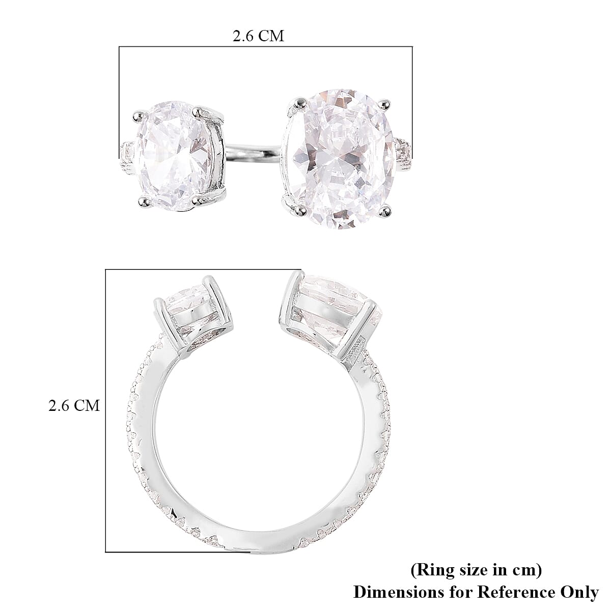 Dreamy and Radiant Ring with White Crystals in Sterling Silver 3696533 4