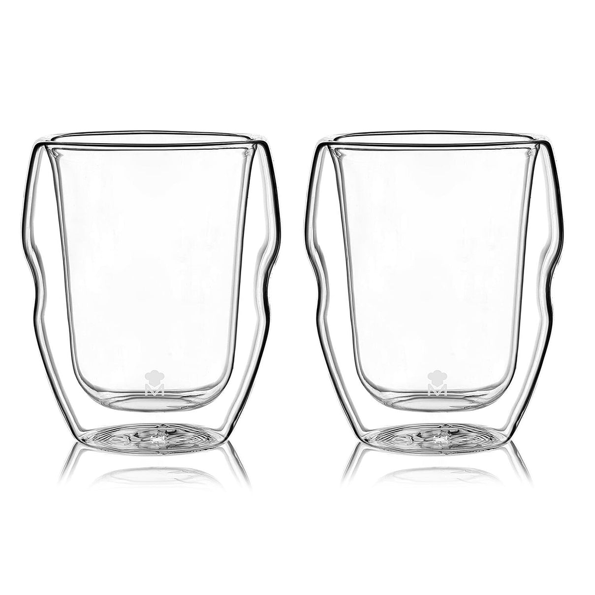MasterPro Set of 2 Double Wall Borosilicate Rock Glass - 380ml 7803555 0