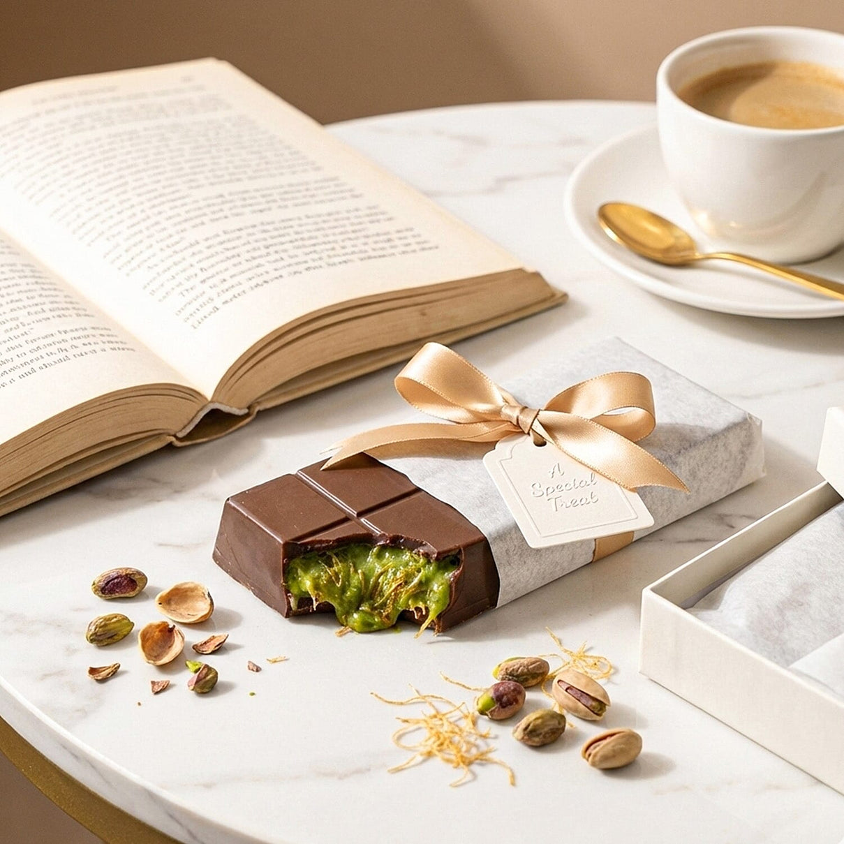 Dripz Dubai Pistachio Kunafa Chocolate (120g). 8363841 3
