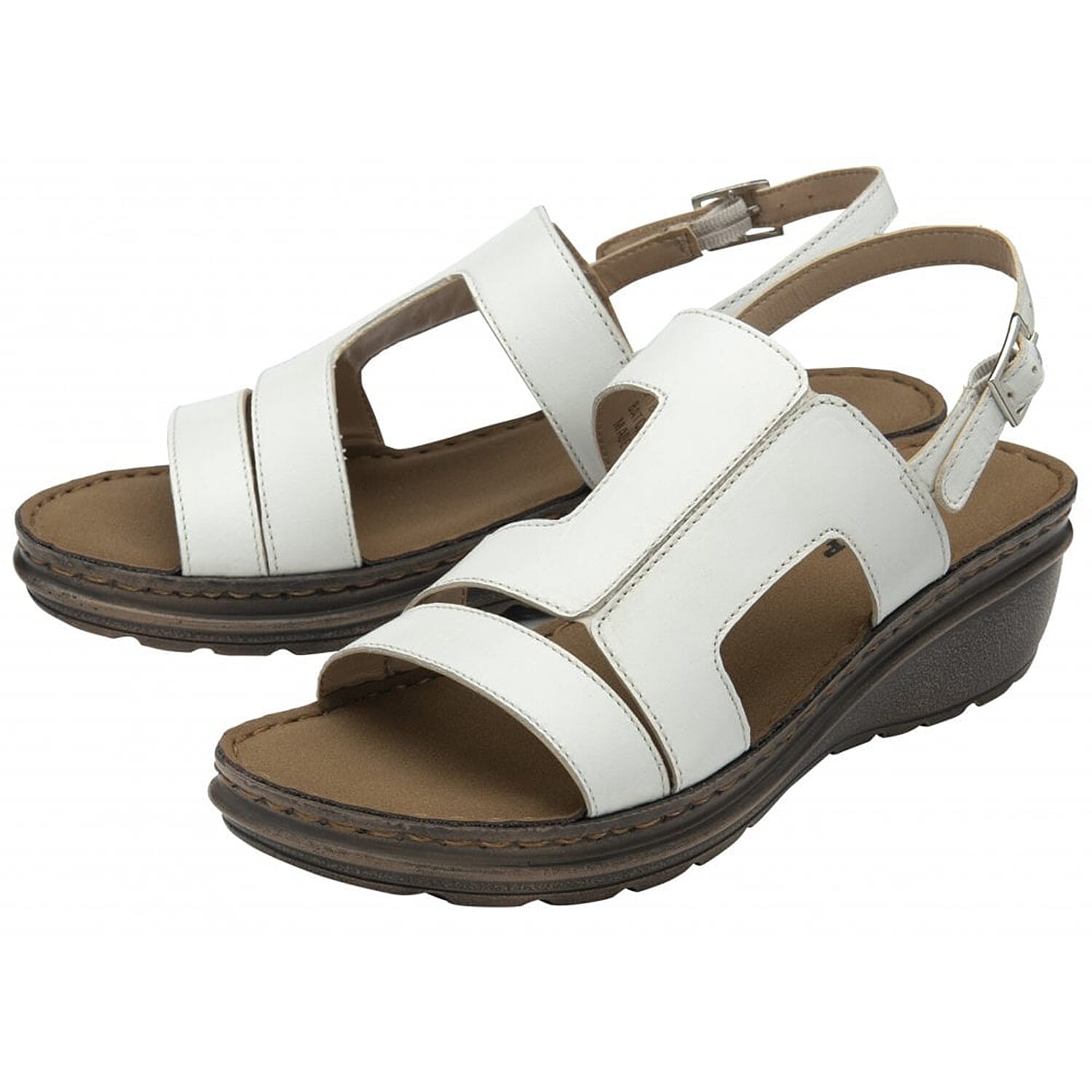 Dunlop Blair Wedge Open-Toe Sandals (Size 5) - White 8211885 1