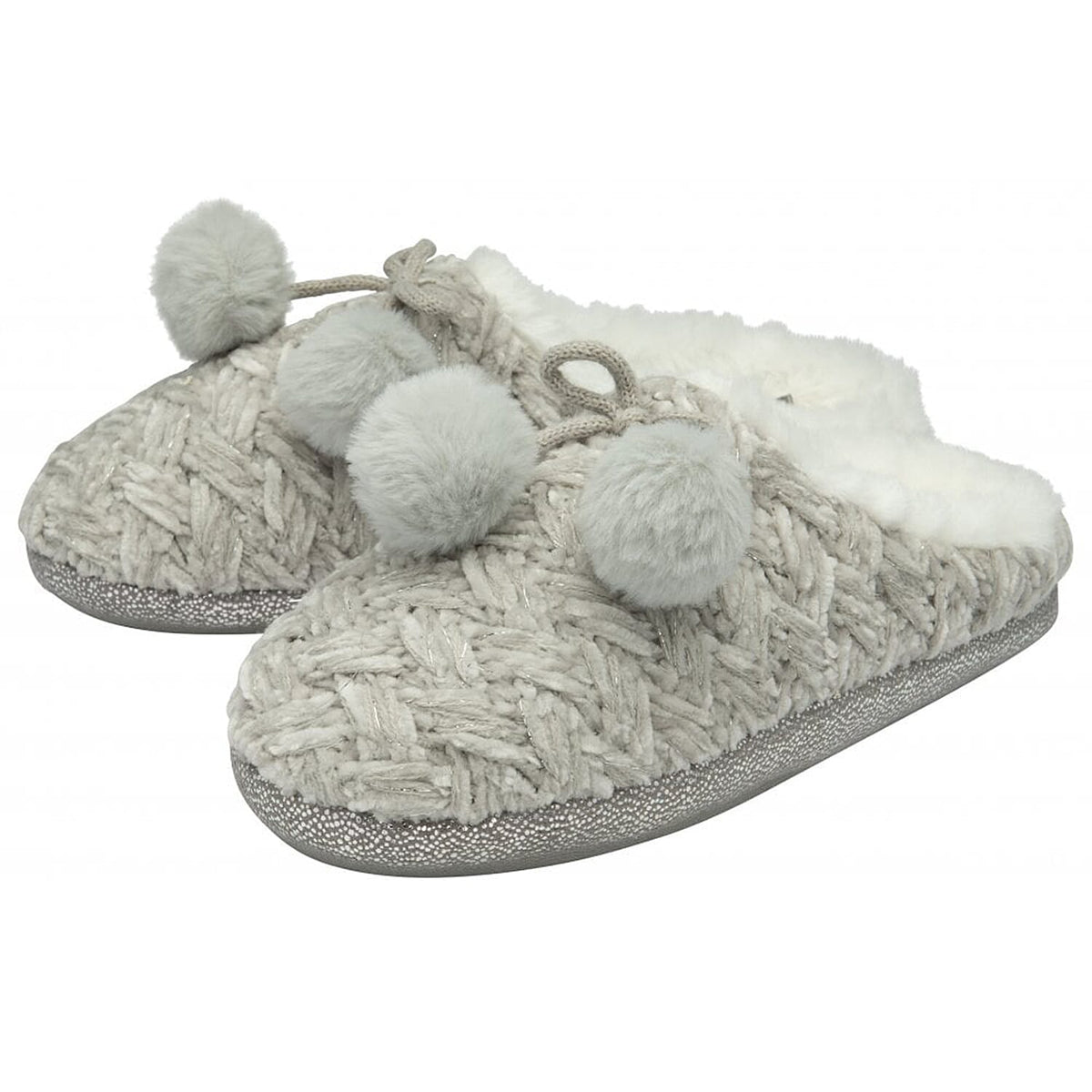 Dunlop Grace Mule Slippers (Size 4) - Grey 8283727 1