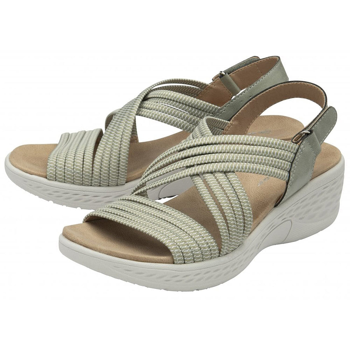 Dunlop Women's Trish Comfortable Wedge Sandal (Size 3) - Sage Green 8227272 0
