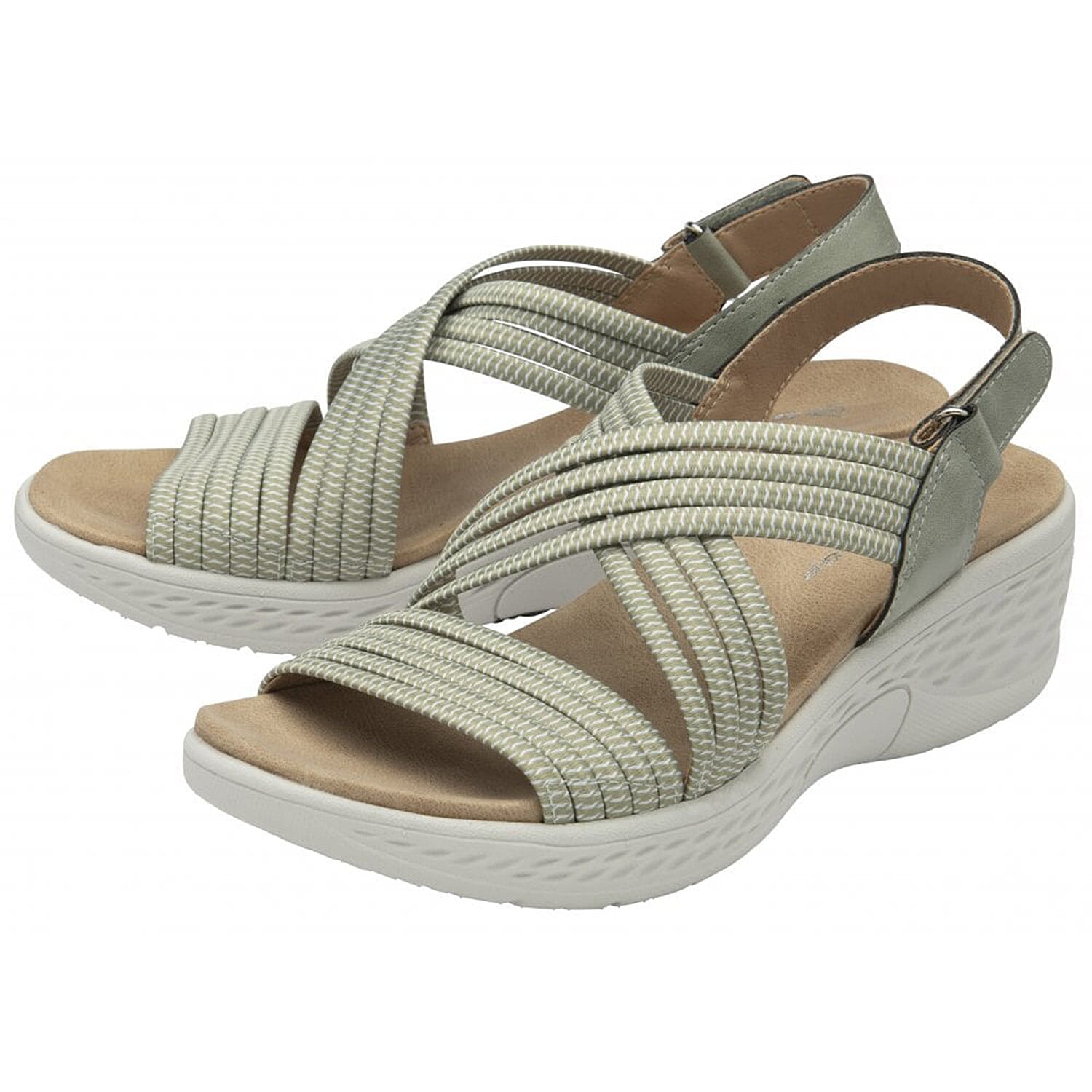 Dunlop Women's Trish Comfortable Wedge Sandal (Size 3) - Sage Green 8227272 0