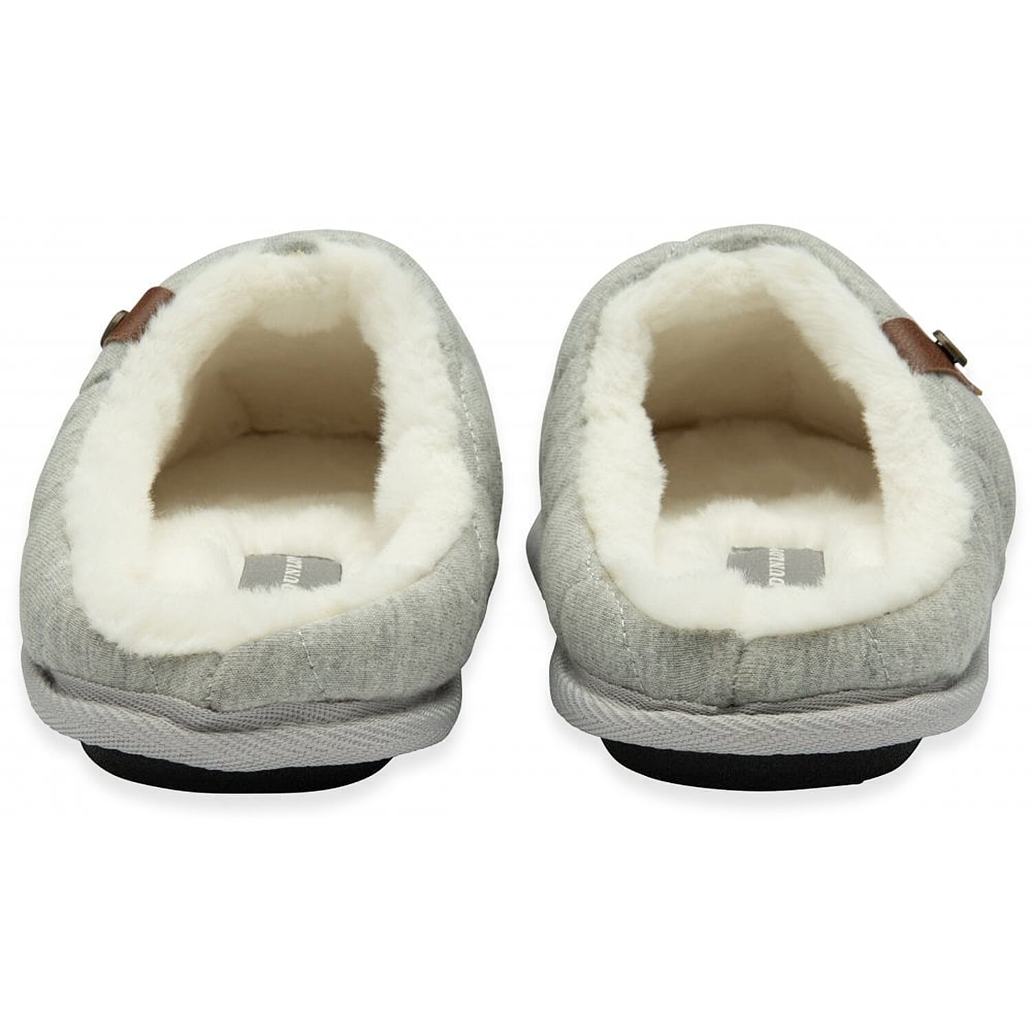 Dunlop Luxurious Uma Fleece Lined Mule Slippers (Size 3) - Grey 8283666 2