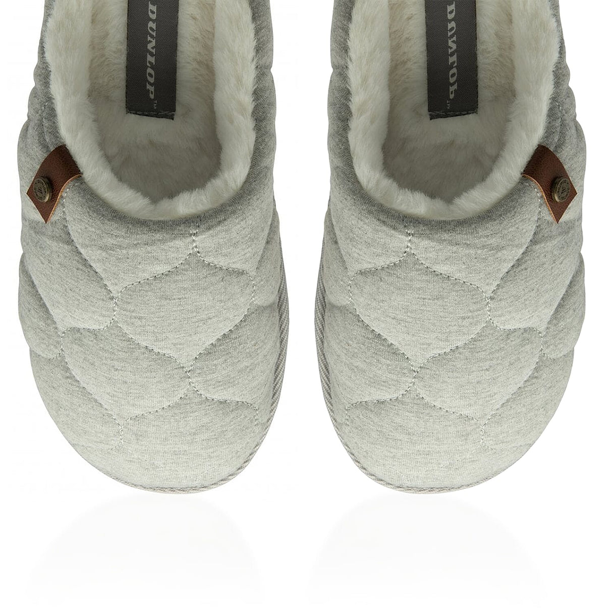 Dunlop Luxurious Uma Fleece Lined Mule Slippers (Size 5) - Grey 8283668 3