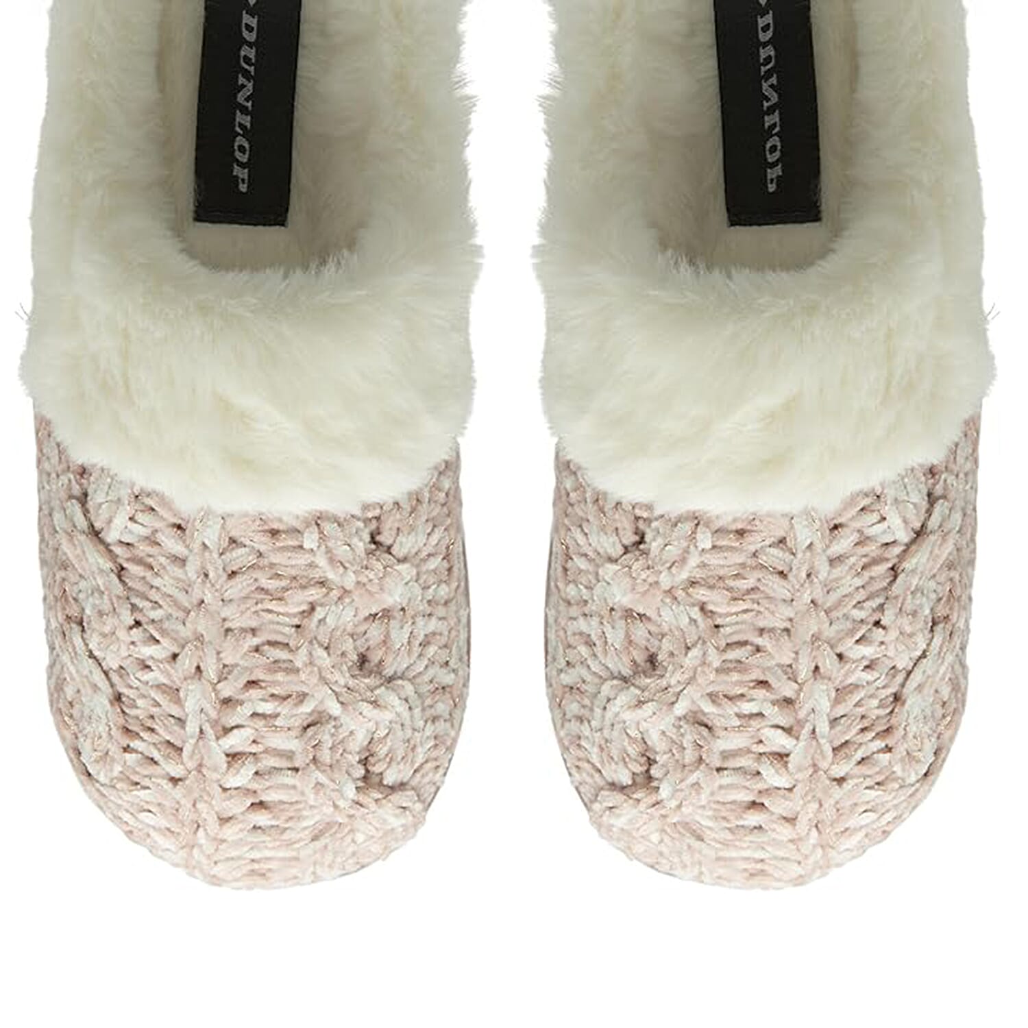 Dunlop Maeve Knitted Mule Slipper (Size 3) - Pink 8283465 2