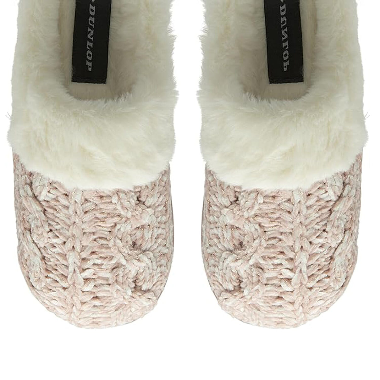 Dunlop Maeve Knitted Mule Slipper (Size 4) - Pink 8283466 2