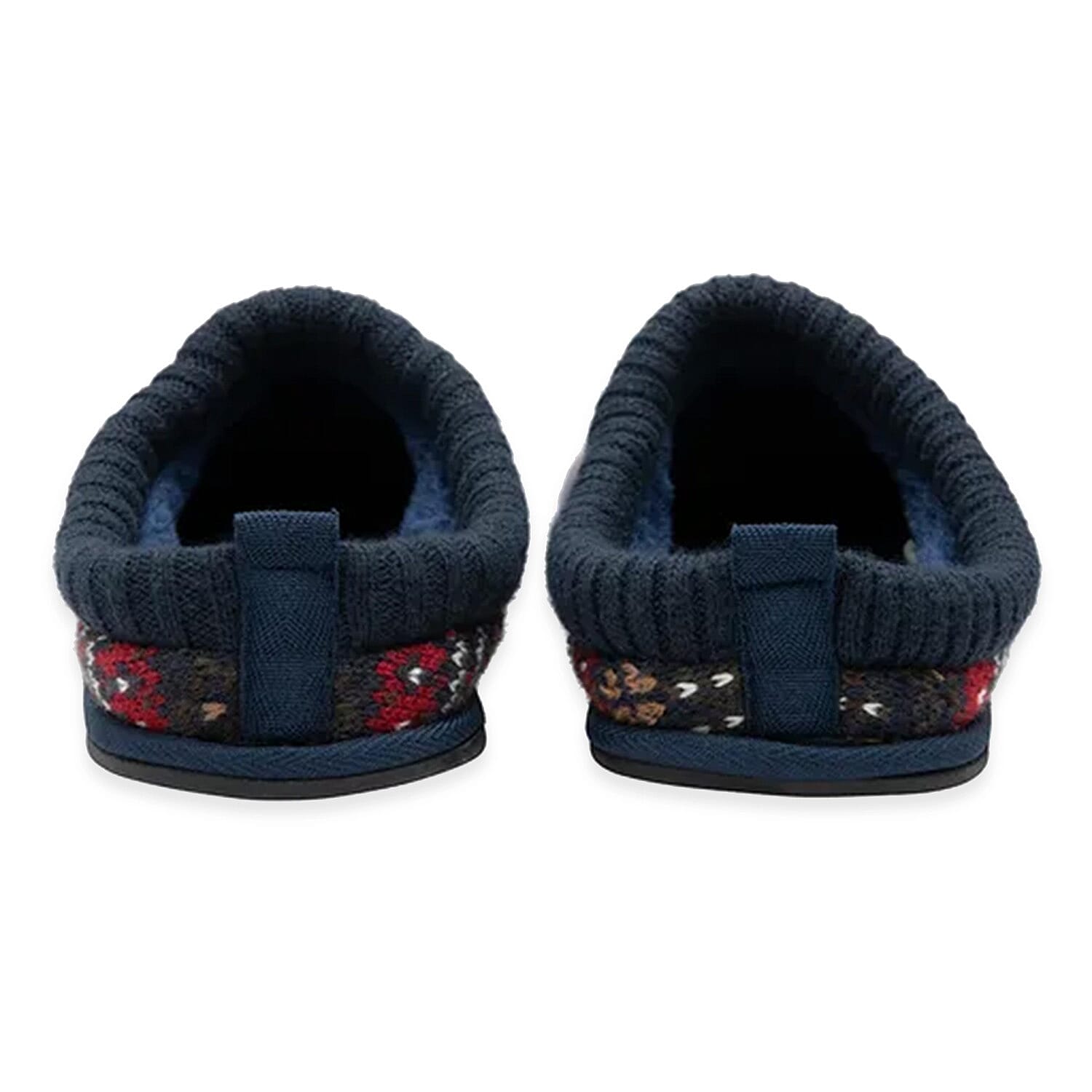 Dunlop Mens Truman Fair Isle Knit Mule Slippers Slipper (Size 10) - Navy &amp; Red 8305584 3