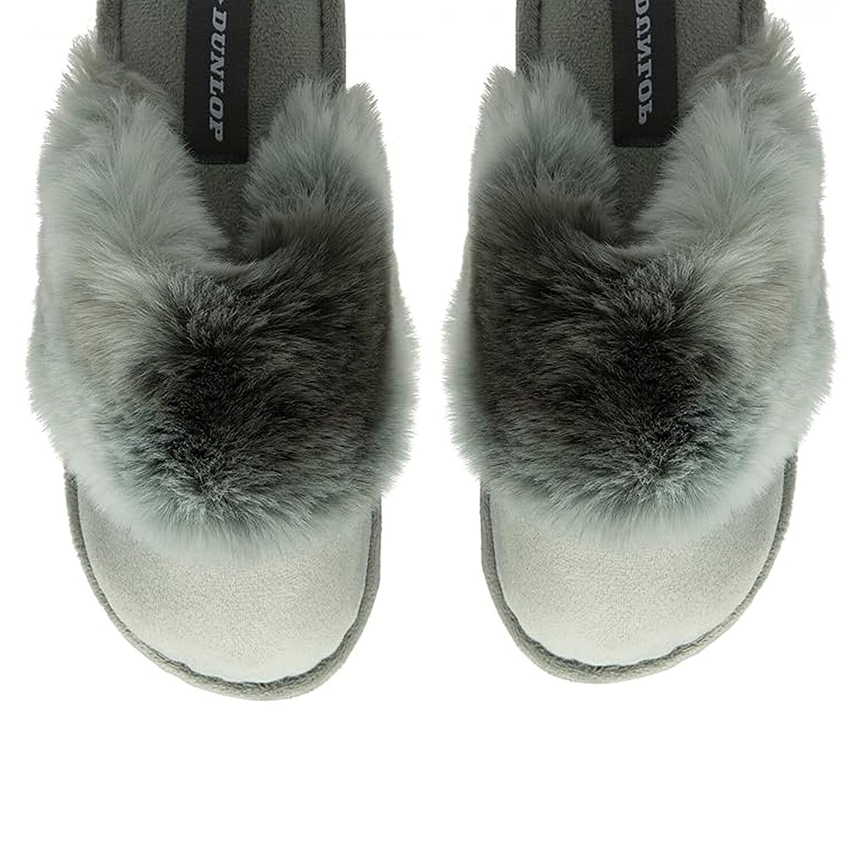 Dunlop Romily Plush Velour Upper Mule Slippers (Size 3) - Grey 8283634 2