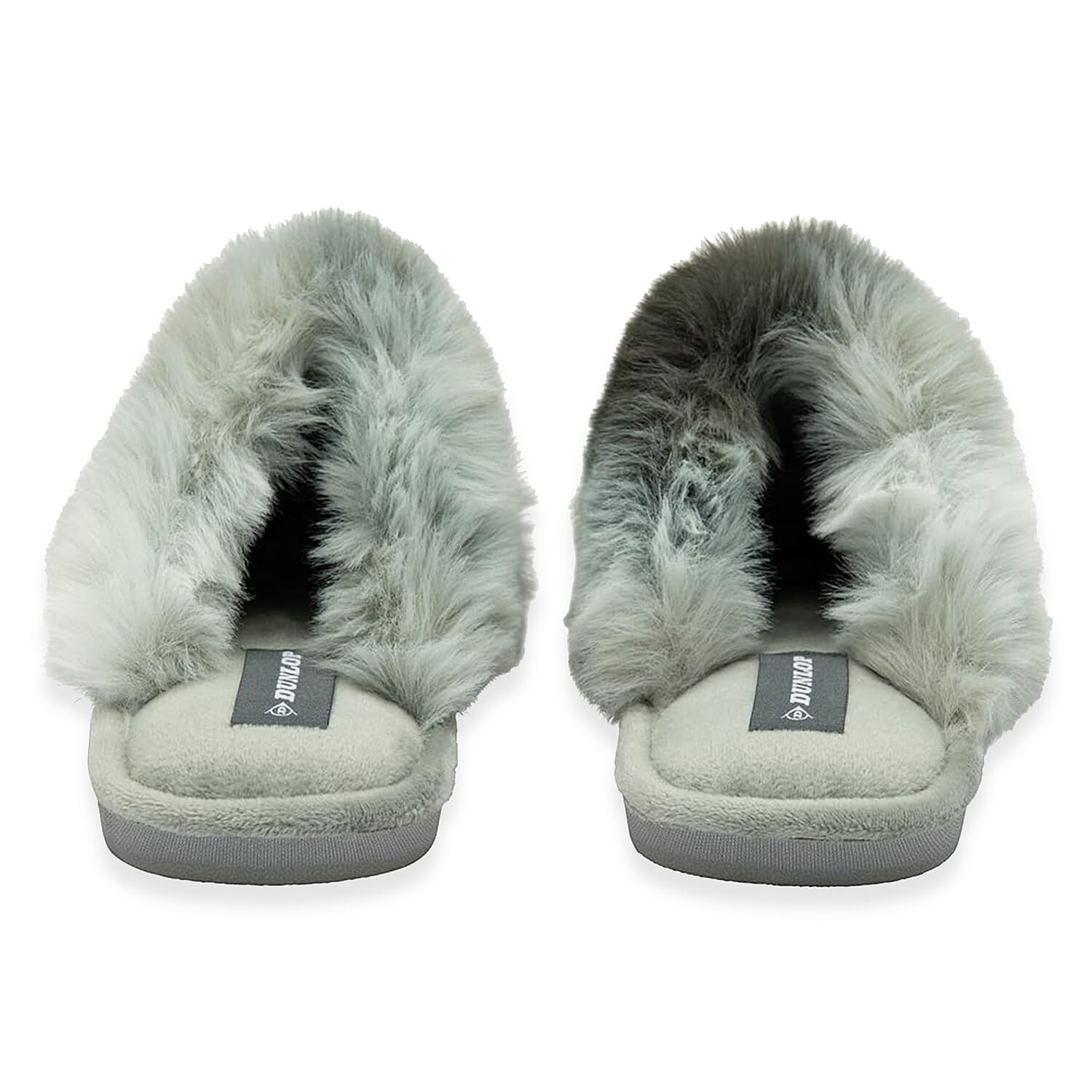 Dunlop Romily Plush Velour Upper Mule Slippers (Size 3) - Grey 8283634 3