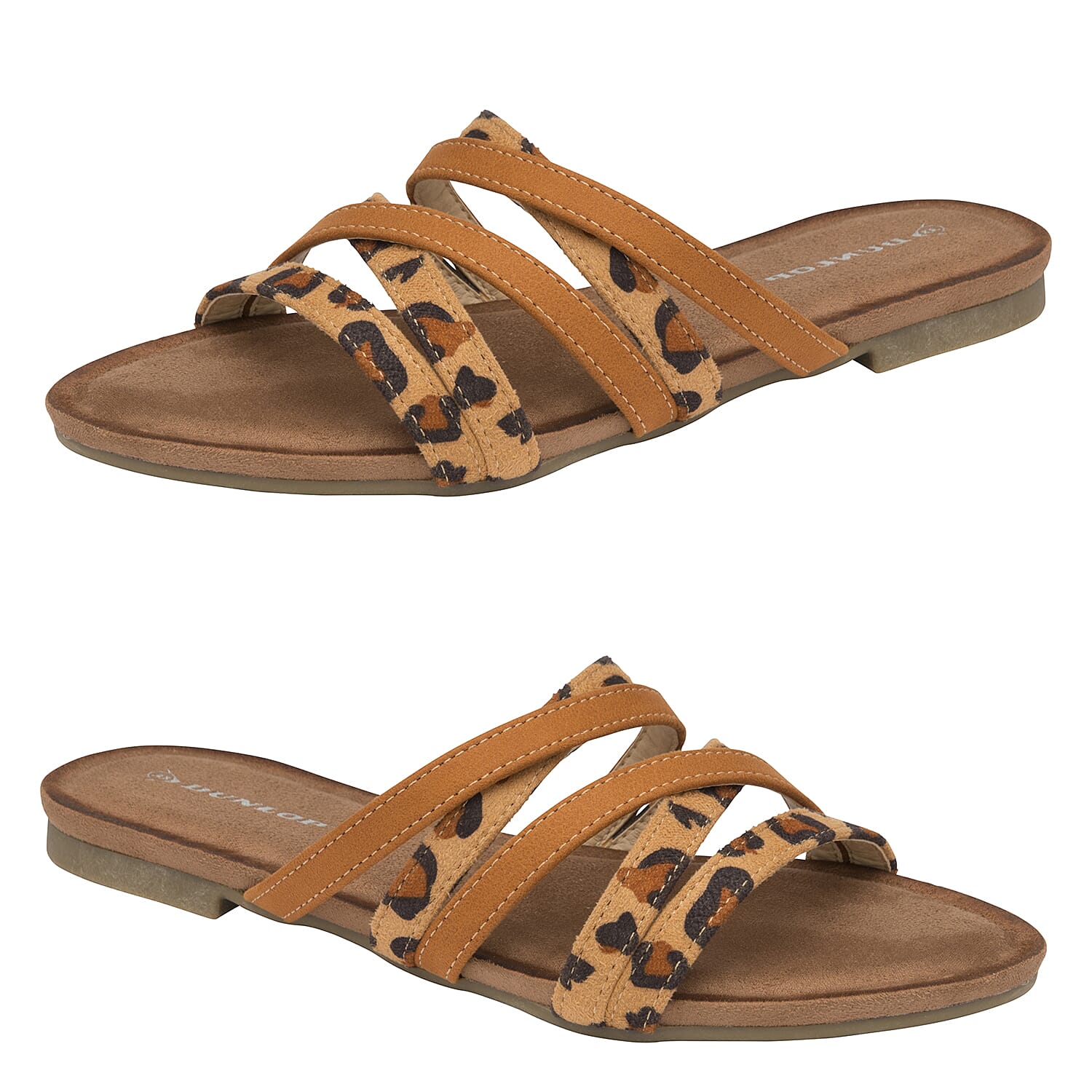 Dunlop Savannah Strappy Sliders Sandals - Tan 7128874 0