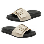 Dunlop Shiloh Open Toe Sandal (Size 4) - Off White