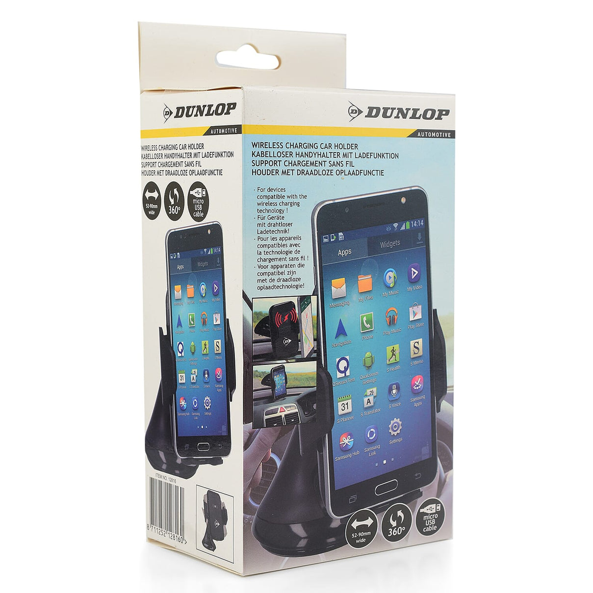 Dunlop Wireless Mobile Phone Holder with Charging Function 7694529 7