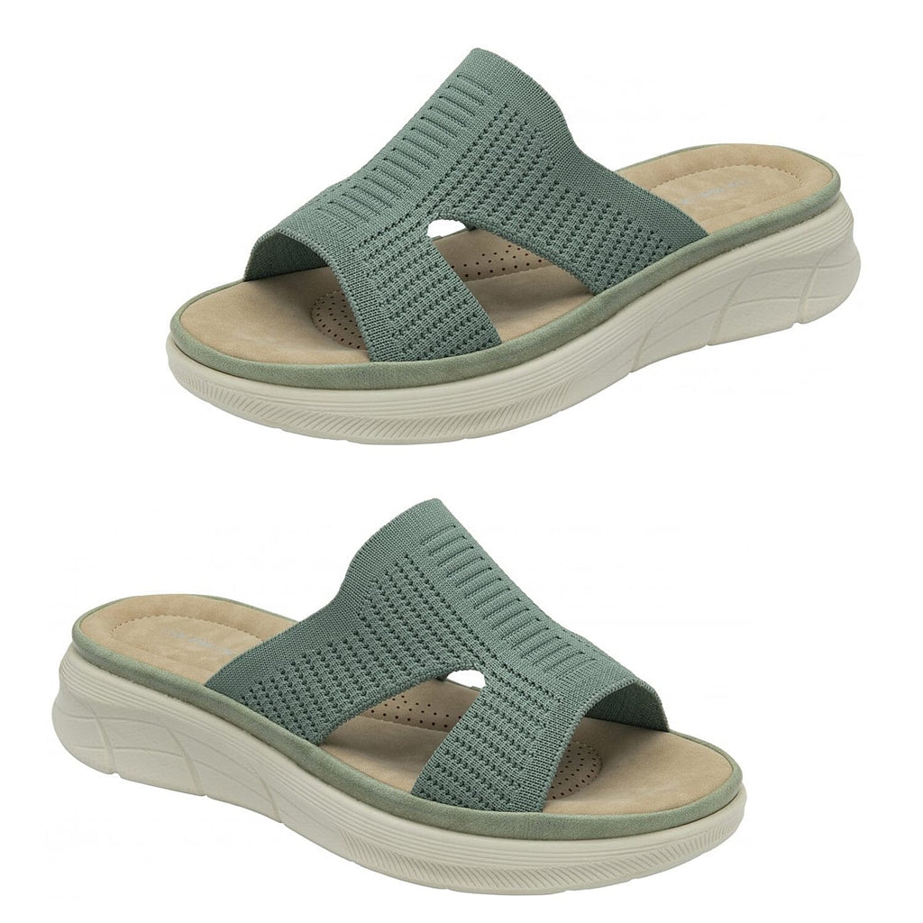 Dunlop Womens Wren Comfortable Casual Sandals (Size 3) - Sage Green