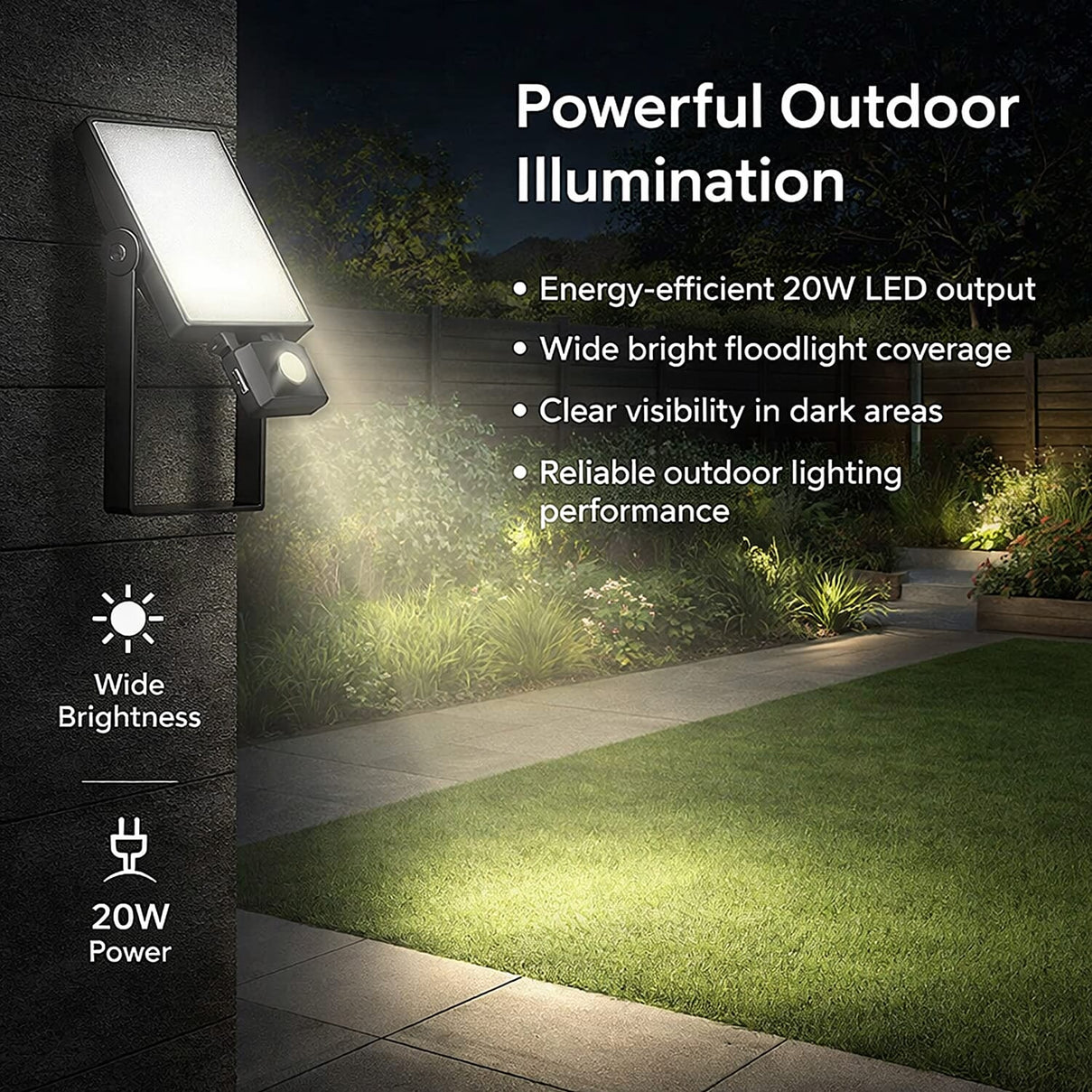 Duracell LED Flood Light with Motion Sensor (20W) - Black 7768117 3