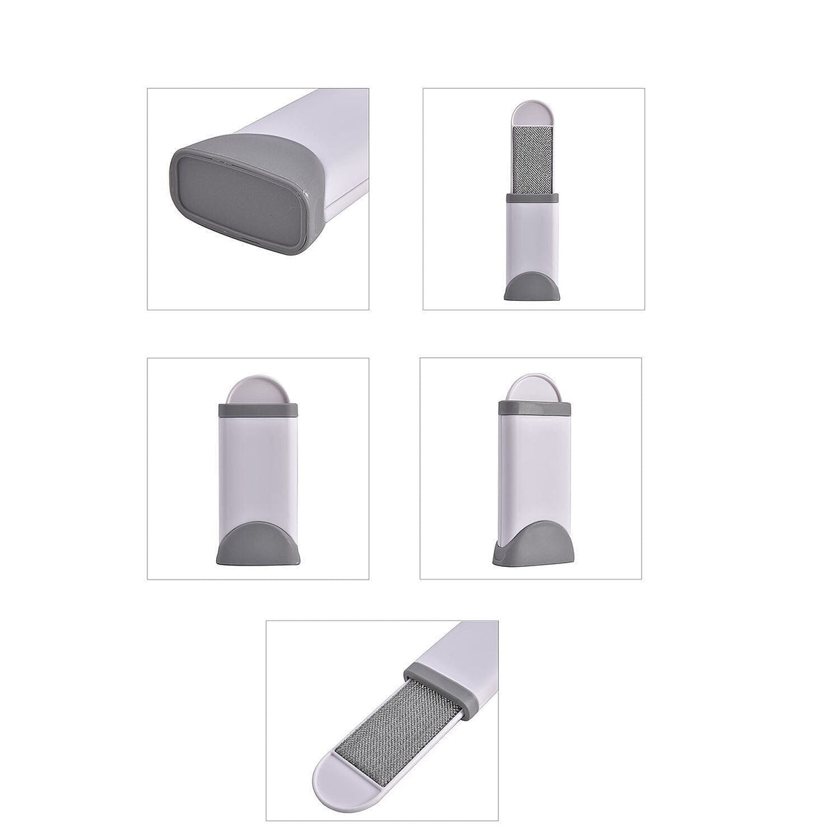 Set of 2 Reusable Lint Remover with Self-Cleaning Base - Grey 7083523 8
